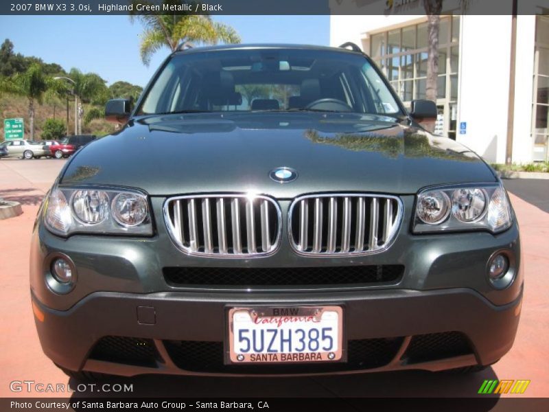 Highland Green Metallic / Black 2007 BMW X3 3.0si