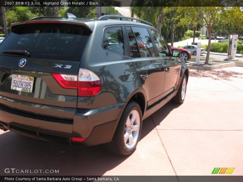 Highland Green Metallic / Black 2007 BMW X3 3.0si