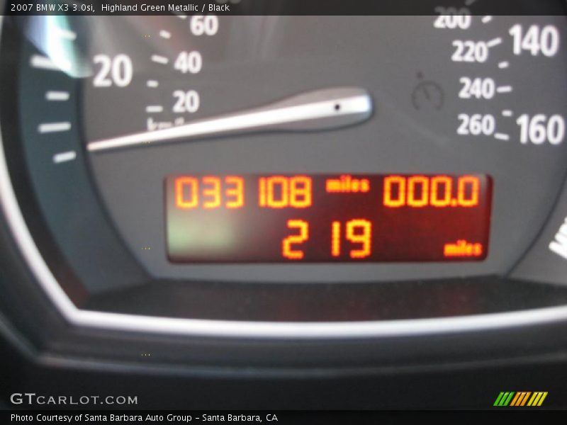 Highland Green Metallic / Black 2007 BMW X3 3.0si