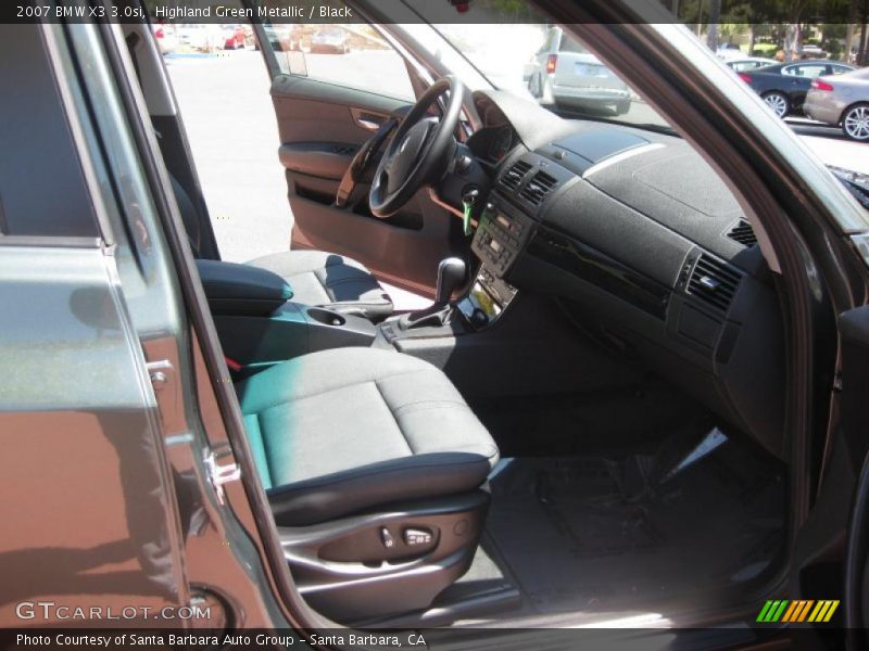 Highland Green Metallic / Black 2007 BMW X3 3.0si