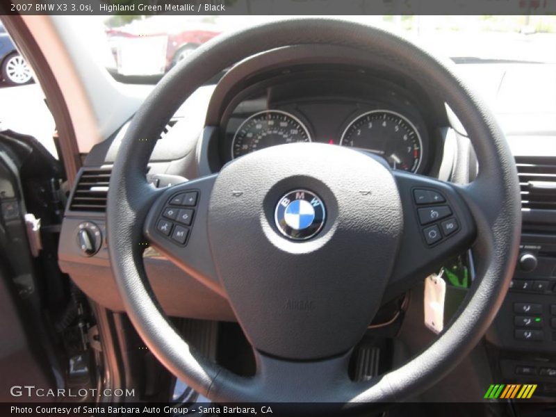 Highland Green Metallic / Black 2007 BMW X3 3.0si