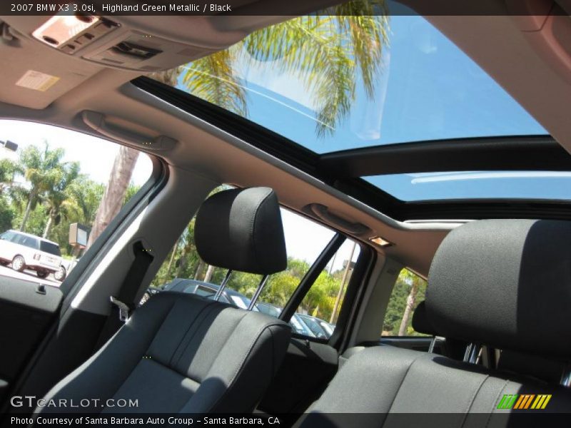 Highland Green Metallic / Black 2007 BMW X3 3.0si