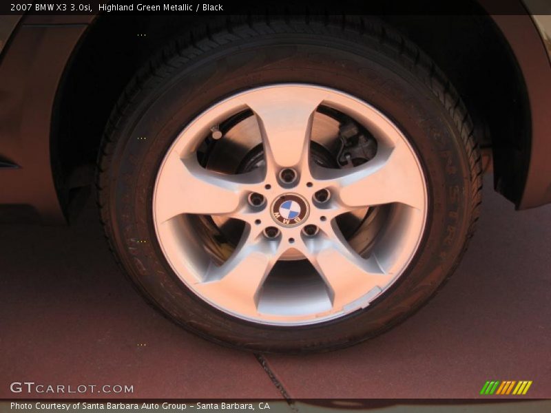 Highland Green Metallic / Black 2007 BMW X3 3.0si