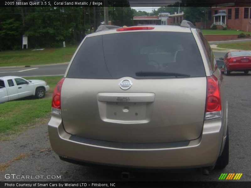 Coral Sand Metallic / Beige 2005 Nissan Quest 3.5 S