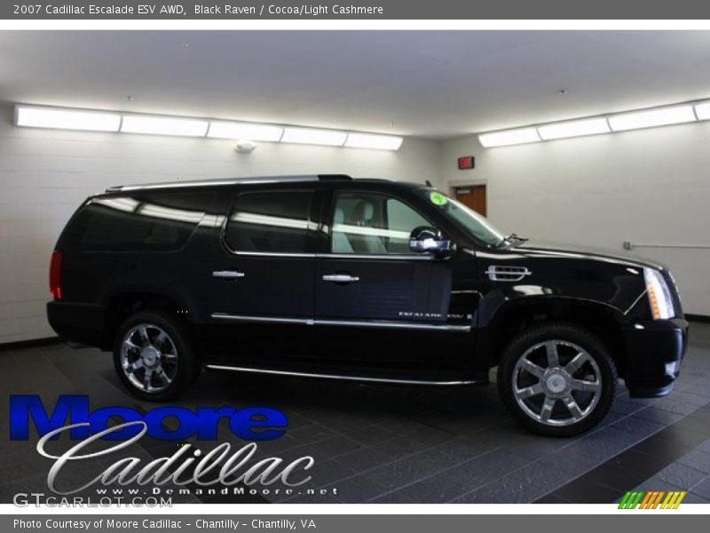 Black Raven / Cocoa/Light Cashmere 2007 Cadillac Escalade ESV AWD