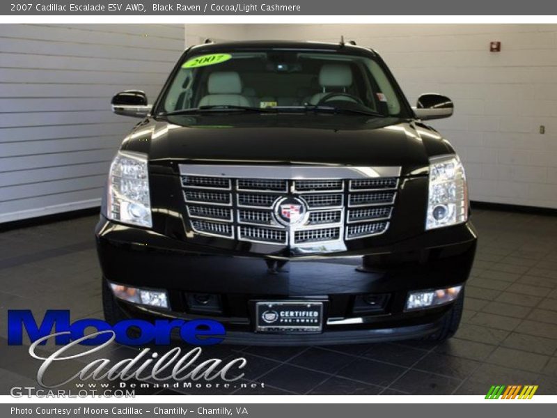 Black Raven / Cocoa/Light Cashmere 2007 Cadillac Escalade ESV AWD