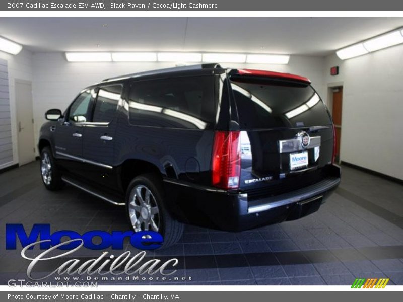 Black Raven / Cocoa/Light Cashmere 2007 Cadillac Escalade ESV AWD