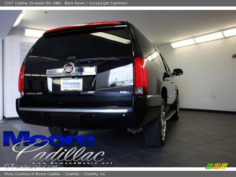 Black Raven / Cocoa/Light Cashmere 2007 Cadillac Escalade ESV AWD