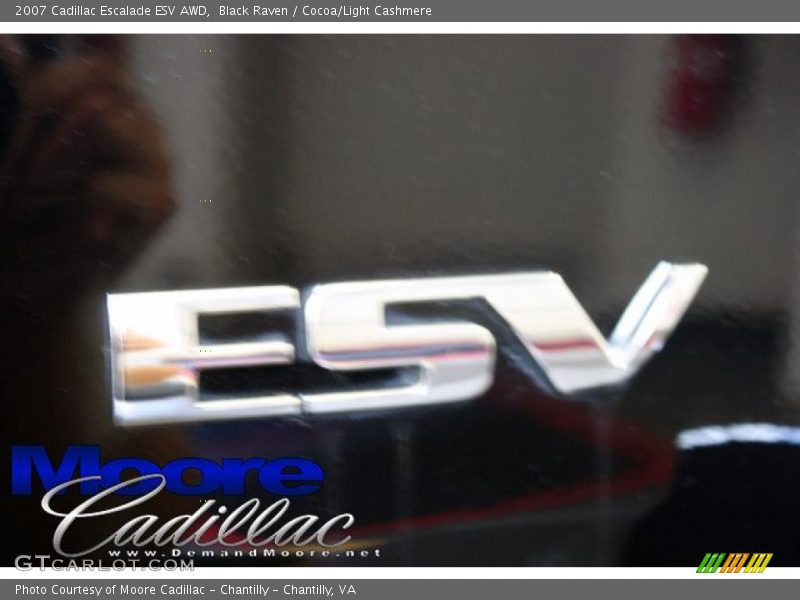 Black Raven / Cocoa/Light Cashmere 2007 Cadillac Escalade ESV AWD