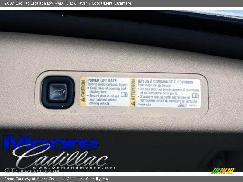 Black Raven / Cocoa/Light Cashmere 2007 Cadillac Escalade ESV AWD