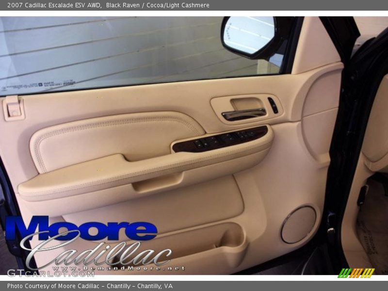 Black Raven / Cocoa/Light Cashmere 2007 Cadillac Escalade ESV AWD