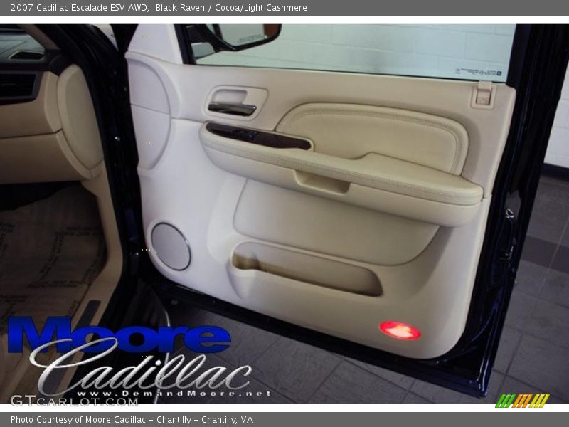 Black Raven / Cocoa/Light Cashmere 2007 Cadillac Escalade ESV AWD
