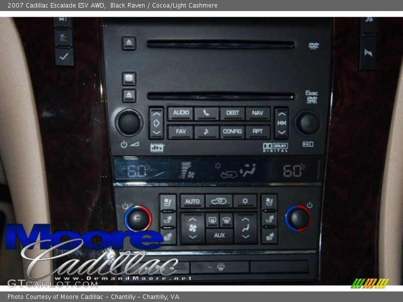 Black Raven / Cocoa/Light Cashmere 2007 Cadillac Escalade ESV AWD