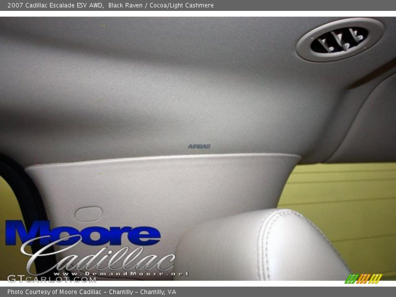 Black Raven / Cocoa/Light Cashmere 2007 Cadillac Escalade ESV AWD