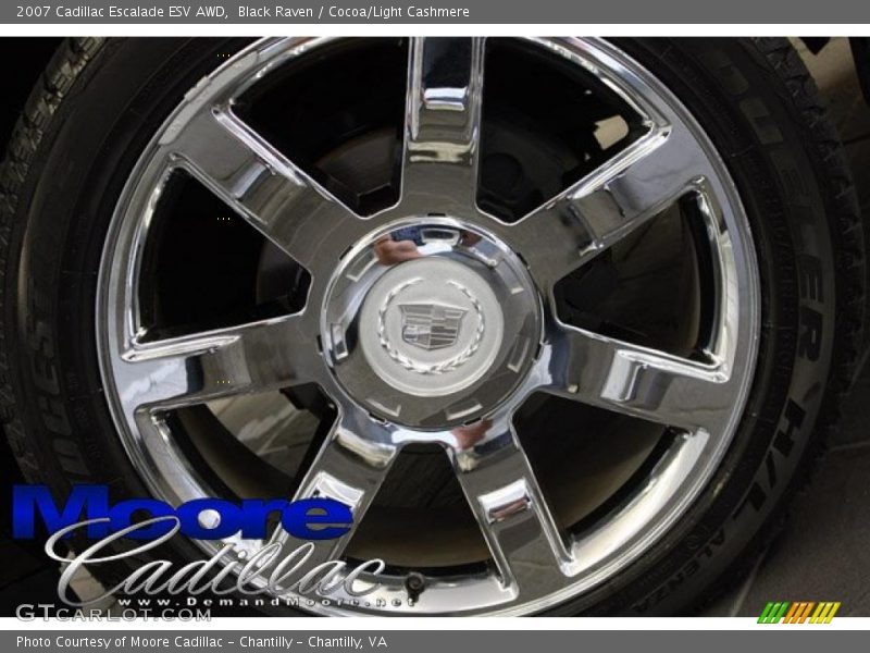 Black Raven / Cocoa/Light Cashmere 2007 Cadillac Escalade ESV AWD