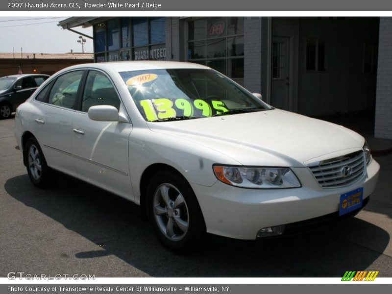 Powder White Pearl / Beige 2007 Hyundai Azera GLS