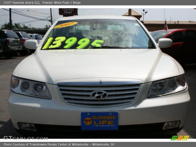 Powder White Pearl / Beige 2007 Hyundai Azera GLS
