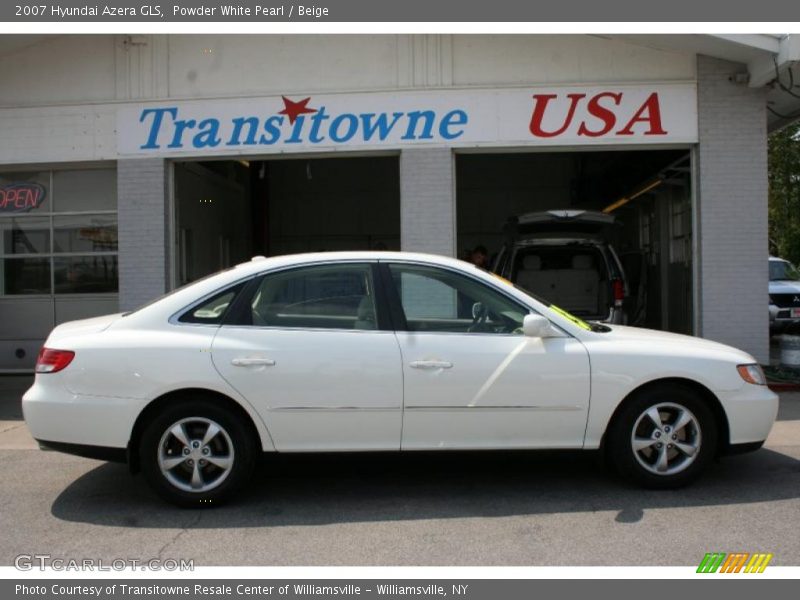 Powder White Pearl / Beige 2007 Hyundai Azera GLS