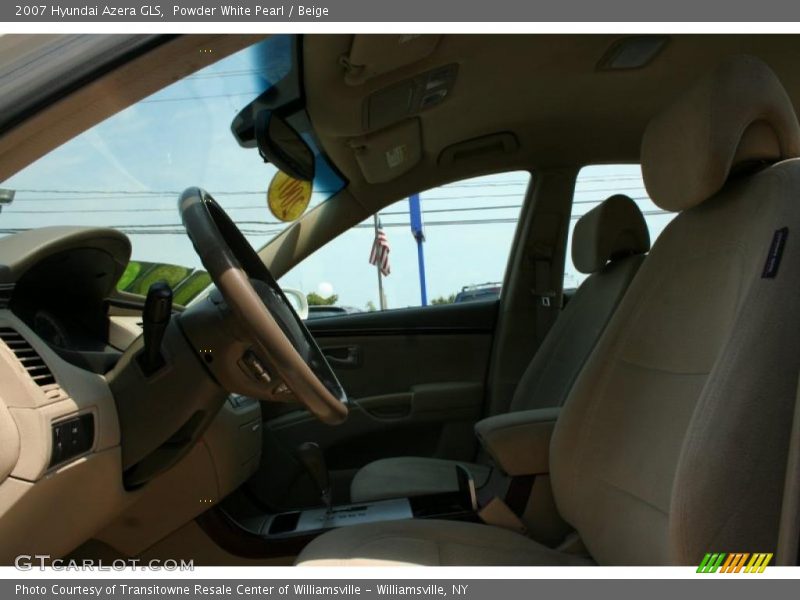 Powder White Pearl / Beige 2007 Hyundai Azera GLS