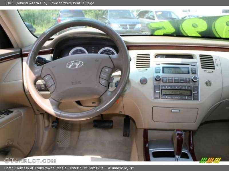 Powder White Pearl / Beige 2007 Hyundai Azera GLS