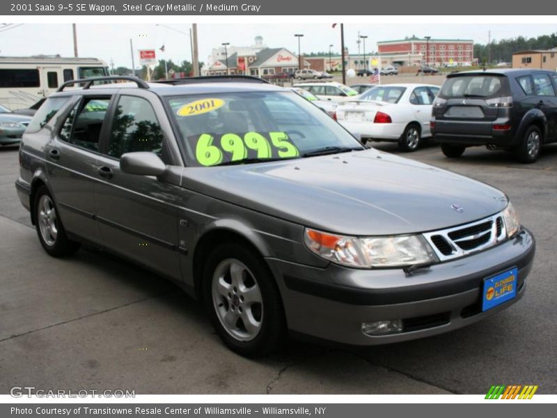 Steel Gray Metallic / Medium Gray 2001 Saab 9-5 SE Wagon