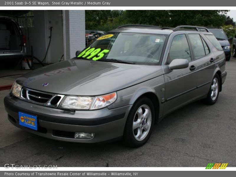 Steel Gray Metallic / Medium Gray 2001 Saab 9-5 SE Wagon