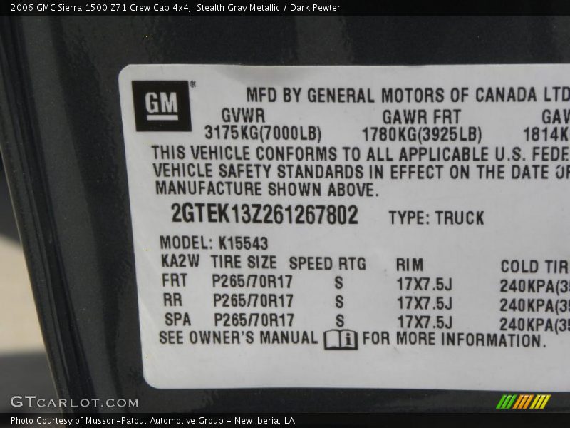 Stealth Gray Metallic / Dark Pewter 2006 GMC Sierra 1500 Z71 Crew Cab 4x4