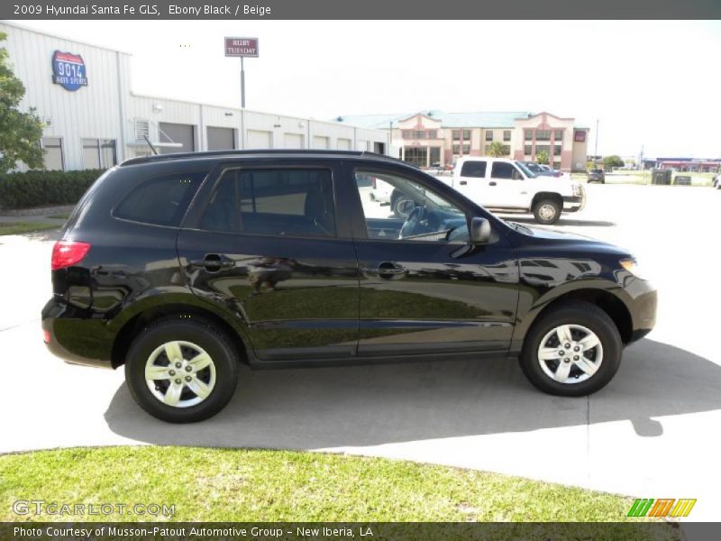 Ebony Black / Beige 2009 Hyundai Santa Fe GLS