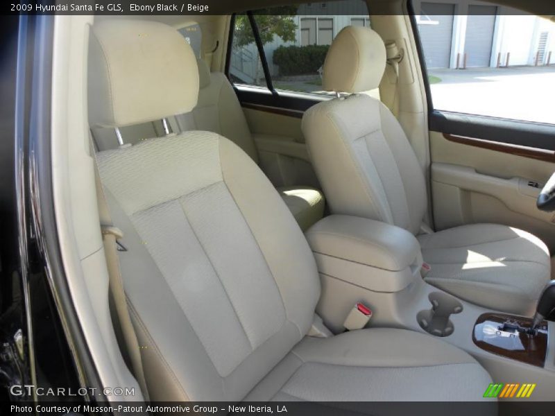 Ebony Black / Beige 2009 Hyundai Santa Fe GLS