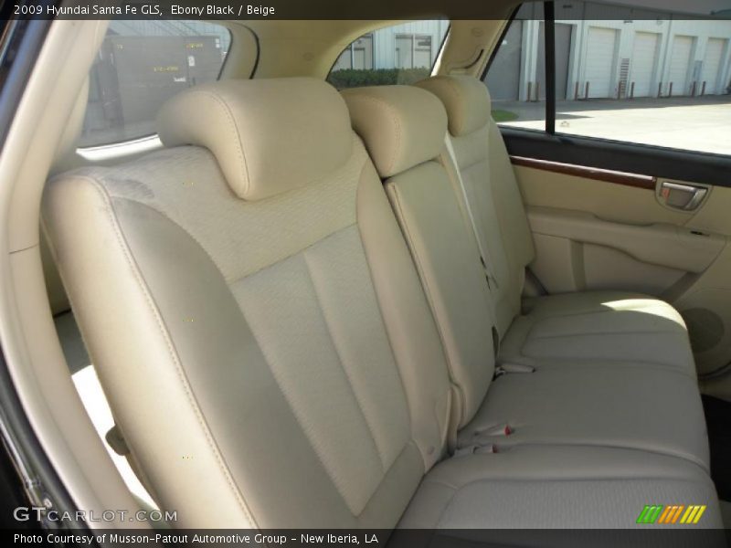 Ebony Black / Beige 2009 Hyundai Santa Fe GLS