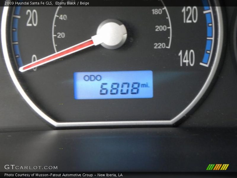 Ebony Black / Beige 2009 Hyundai Santa Fe GLS