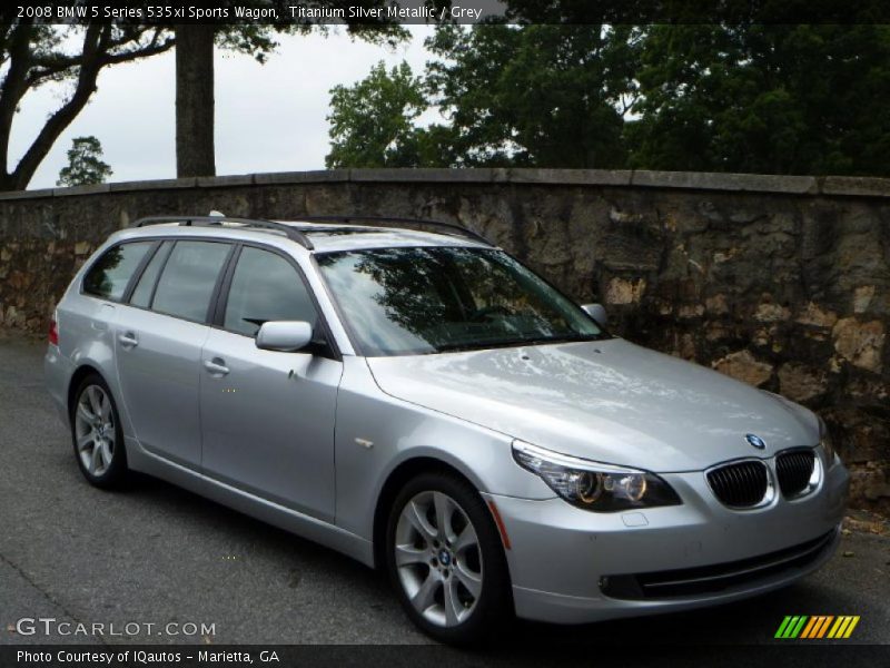 Titanium Silver Metallic / Grey 2008 BMW 5 Series 535xi Sports Wagon
