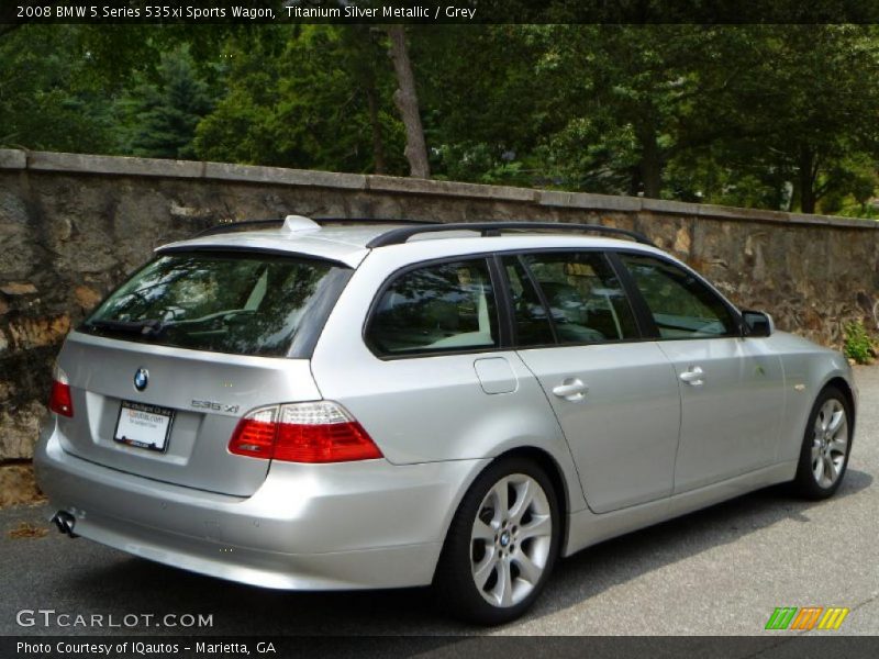 Titanium Silver Metallic / Grey 2008 BMW 5 Series 535xi Sports Wagon