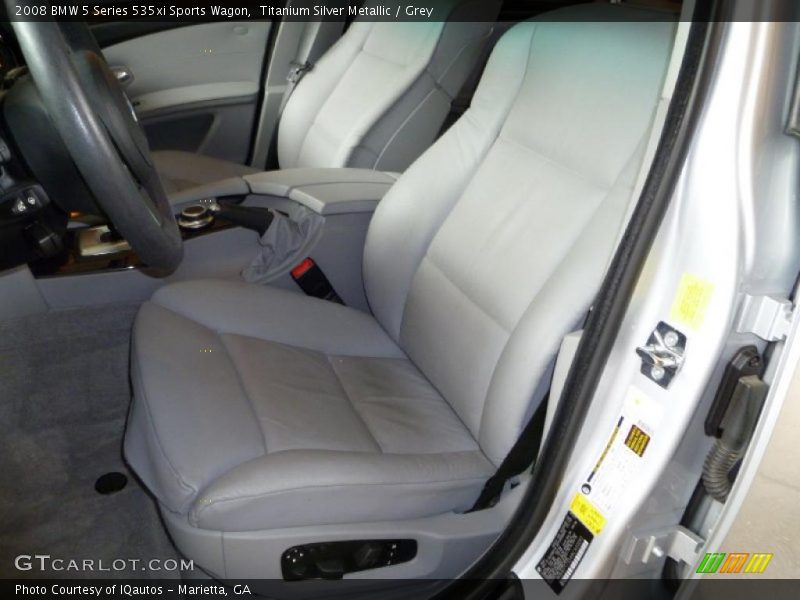 Titanium Silver Metallic / Grey 2008 BMW 5 Series 535xi Sports Wagon