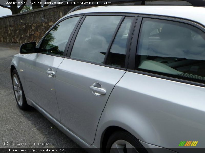 Titanium Silver Metallic / Grey 2008 BMW 5 Series 535xi Sports Wagon