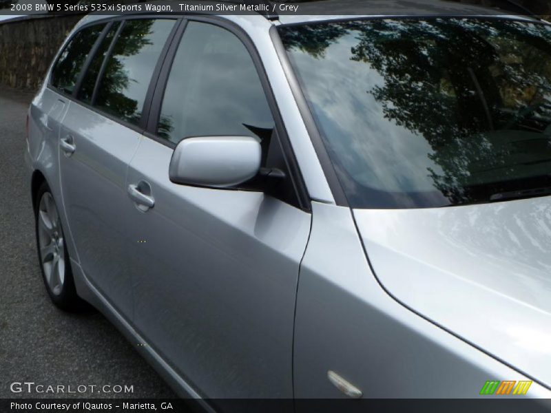 Titanium Silver Metallic / Grey 2008 BMW 5 Series 535xi Sports Wagon