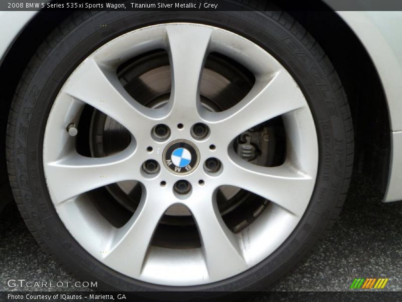 Titanium Silver Metallic / Grey 2008 BMW 5 Series 535xi Sports Wagon
