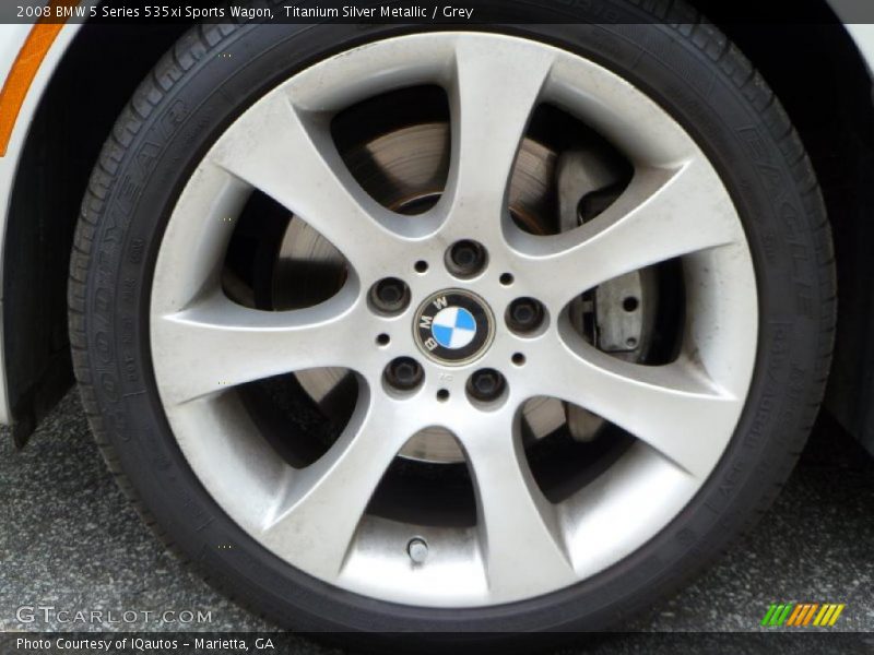 Titanium Silver Metallic / Grey 2008 BMW 5 Series 535xi Sports Wagon