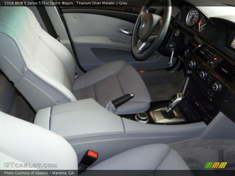 Titanium Silver Metallic / Grey 2008 BMW 5 Series 535xi Sports Wagon