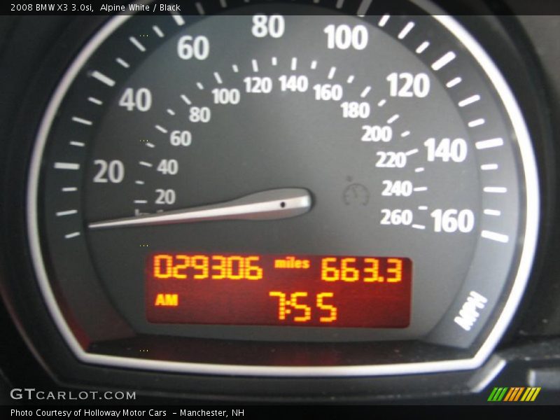 Alpine White / Black 2008 BMW X3 3.0si
