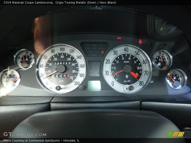 Grigio Touring Metallic (Silver) / Nero (Black) 2004 Maserati Coupe Cambiocorsa