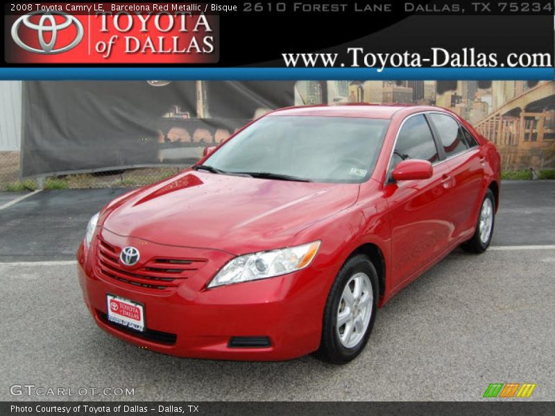 Barcelona Red Metallic / Bisque 2008 Toyota Camry LE