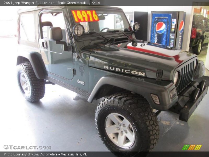 Shale Green Metallic / Khaki 2004 Jeep Wrangler Rubicon 4x4