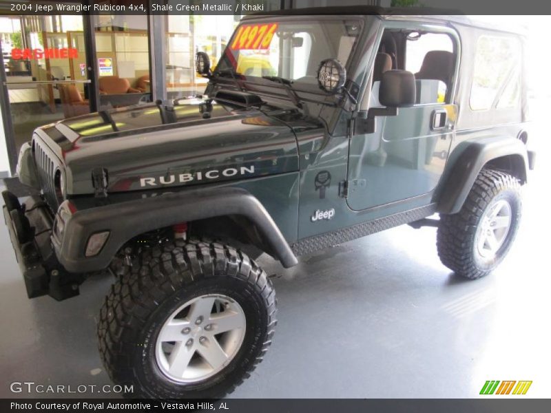 Shale Green Metallic / Khaki 2004 Jeep Wrangler Rubicon 4x4