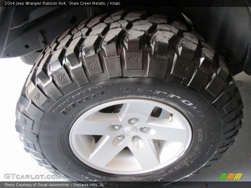 Shale Green Metallic / Khaki 2004 Jeep Wrangler Rubicon 4x4