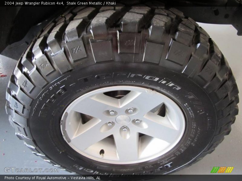 Shale Green Metallic / Khaki 2004 Jeep Wrangler Rubicon 4x4