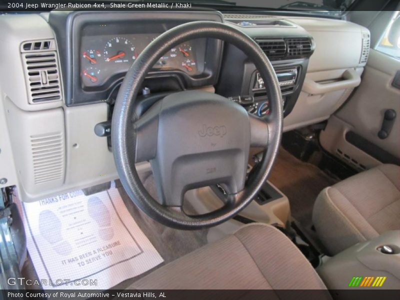 Shale Green Metallic / Khaki 2004 Jeep Wrangler Rubicon 4x4