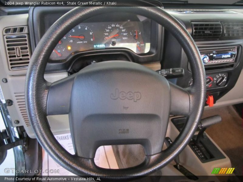 Shale Green Metallic / Khaki 2004 Jeep Wrangler Rubicon 4x4