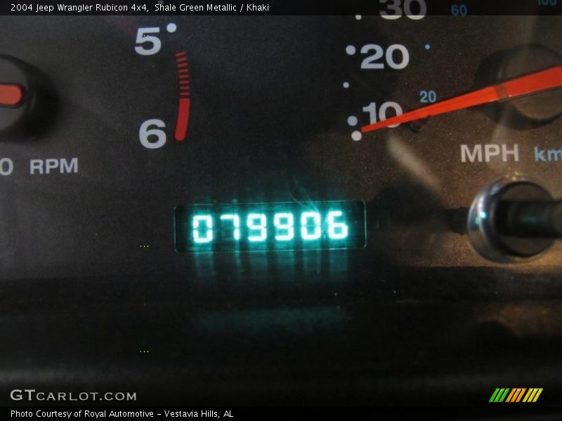 Shale Green Metallic / Khaki 2004 Jeep Wrangler Rubicon 4x4