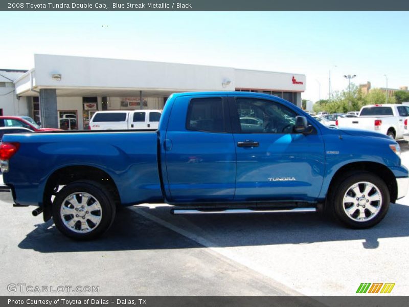 Blue Streak Metallic / Black 2008 Toyota Tundra Double Cab